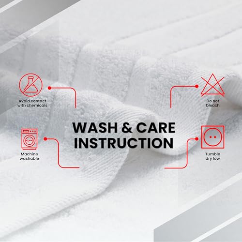 Luxury 100% Cotton Bath Towels - 600 GSM, 27x54 Inch, 2-Piece Set