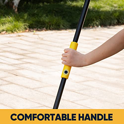 Heavy-Duty Commercial Corn Broom with 60-Inch Long Handle for Yard & Garage