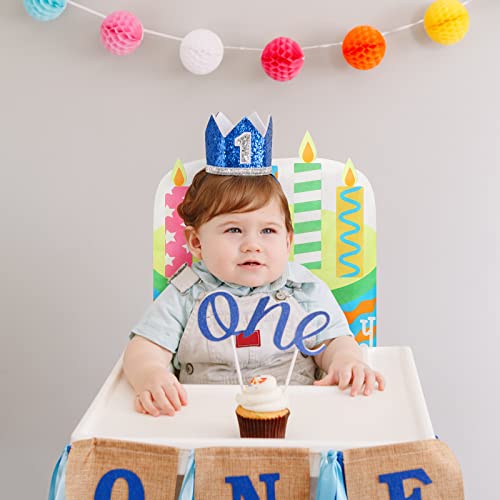 Birthday Chair Covers Set for Kids - Colorful Cake Design, Reusable