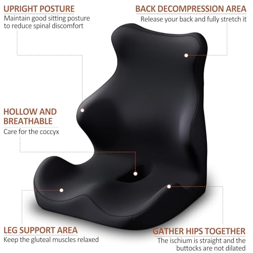 Lumbar Support Pillow and Seat Cushion for Office Chairs