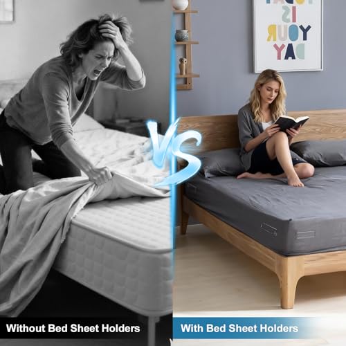 Fitted Sheet Holders for Corners - 4PCS Bed Sheet Clips