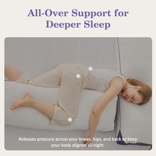 Cooling Adjustable Shredded Memory Foam Body Pillow 20x52