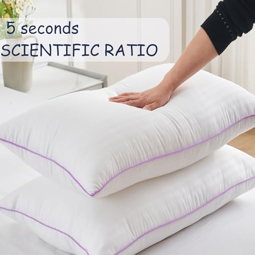 VAINOC King Size Bed Pillows Set of 2 - Breathable Gel Down Alternative
