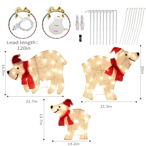White Bear Outdoor & Indoor Christmas Decor Lighted Christmas Decoration