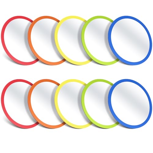 10 Pcs Kids Acrylic Mirrors, 6x6 Inch Shatterproof Craft Mirrors for Classroom