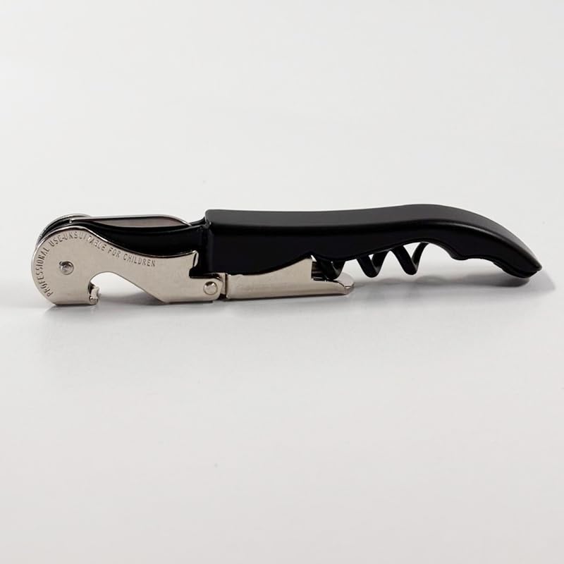 Pulltap’s Double-Hinged Waiter's Corkscrew – Professional Wine Opener with Foil Cutter