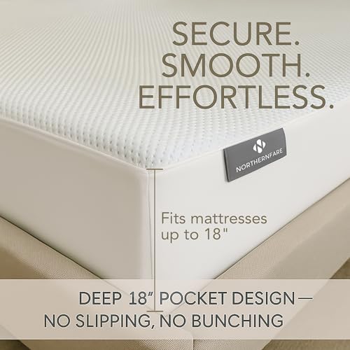 King Size Waterproof Mattress Protector - Cooling Tencel Deep Pocket Cover
