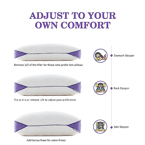 Adjustable Cooling Shredded Memory Foam Pillow - Queen 20x28