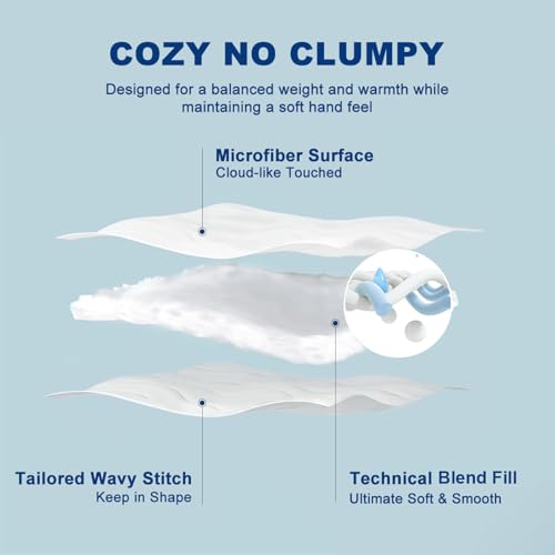 Lightweight Cooling Comforter Twin Size | Breathable Summer Duvet Insert