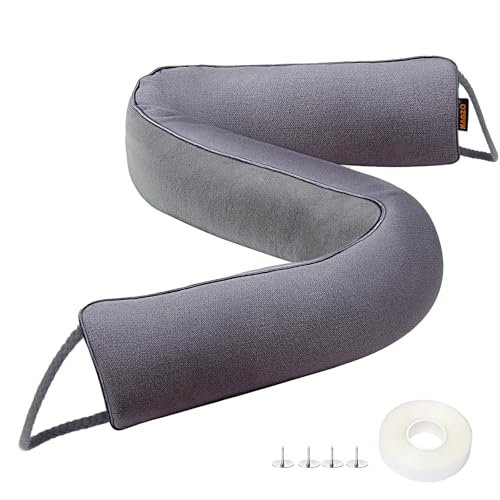 Weighted Door Draft Stopper 36 Inch - Gray Soundproof Under Door Blocker