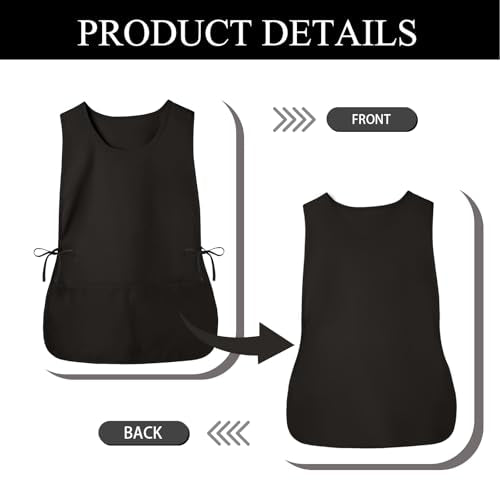 Unisex Cobbler Smock Apron with Side Ties and Two Deep Pockets