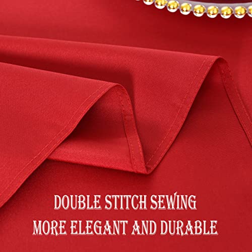 KAIPHO Waterproof Red Rectangle Tablecloth 60 x 102 Inches for Indoor & Outdoor Use