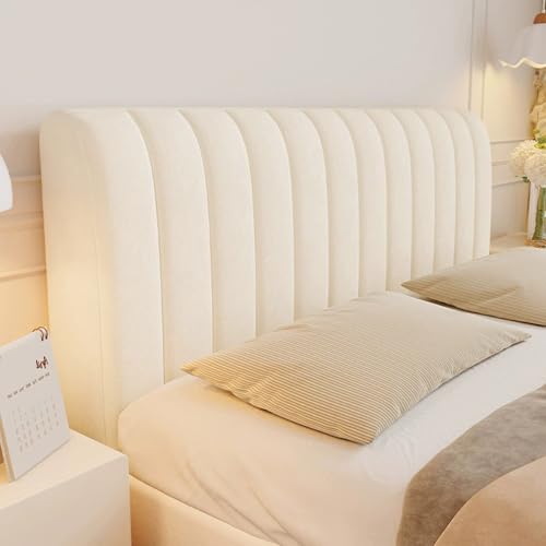 Velvet Bed Headboard Cover - Quilted Slipcover for Full to Cal King