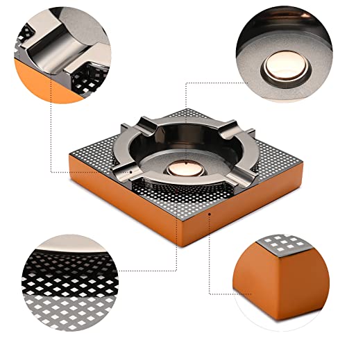 Modern Metal Cigar Ashtray with 4 Rests for Outdoor and Indoor Use