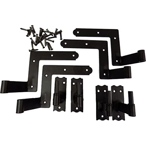 2 1/8-Inch Offset Shutter Hinge Set - Durable Cast Iron Hardware (4 Pack)