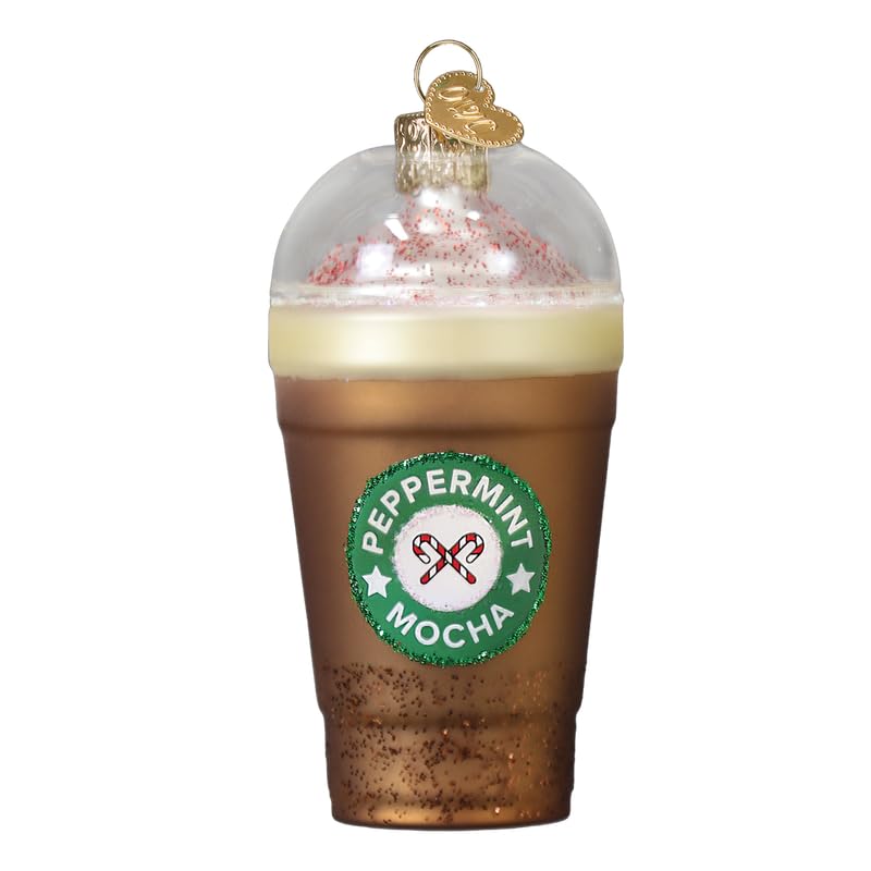 Old World Christmas Peppermint Mocha Glass Ornament – Handcrafted Tree Decoration
