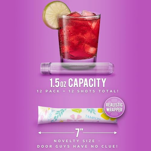 Tampon Flasks Set - 12 Pack Hidden Alcohol Containers for Travel & Events