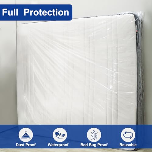 King Size Mattress Bags for Moving and Storage - 2 Pack, Waterproof & Dustproof