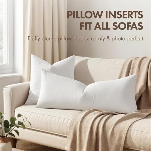 MIULEE 14x36 Synthetic Down Alternative Lumbar Pillow Insert Form