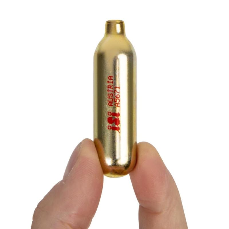 CO2 Soda Chargers for Soda Siphons, 8.4g Recyclable Steel, 10 Pack