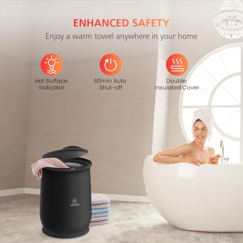 20L Extra Large Towel Warmer Bucket for Bathroom - Fast Heating & Auto Shut Off