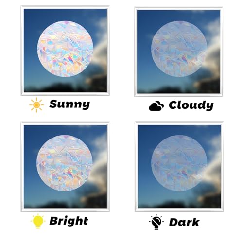 90 Pcs Rainbow Window Decals - Bird Strike Prevention Stickers