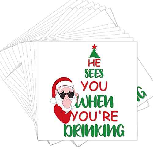 Funny Christmas Holiday Disposable Paper Napkins - 100pcs Xmas Party Table Decor