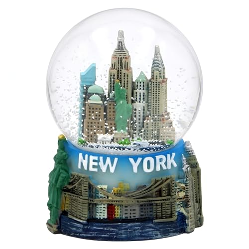 Mini New York City Skyline Snow Globe 2.5-Inch NYC Souvenir Figurine