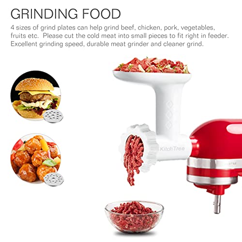 Fruit and Vegetable Strainer and Meat Grinder Attachment Set for Stand Mixers