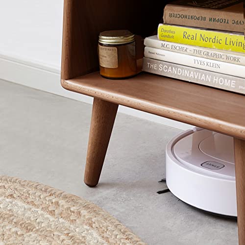 Solid Wood Kids Nightstand with Open Storage Shelf, Modern Bedside Table