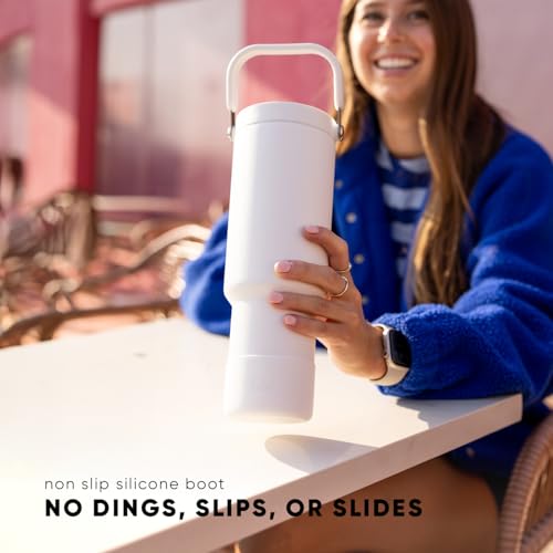 Simple Modern Trek Pivot | 40oz Flip Straw Tumbler with Handle | Water Bottle & Boot | Interchangeable Straw & Chug Lids | Insulated Stainless Steel Jug | Gym Sports Outdoors | Almond Birch