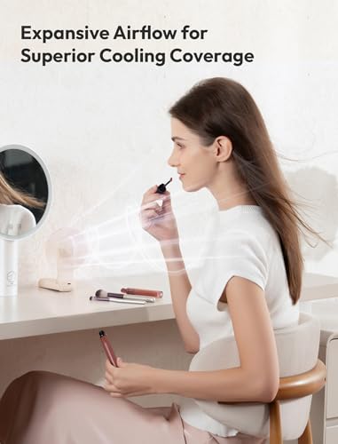 Aecooly Slim Portable Handheld Fan, 24H Battery USB Rechargeable Pocket Fan