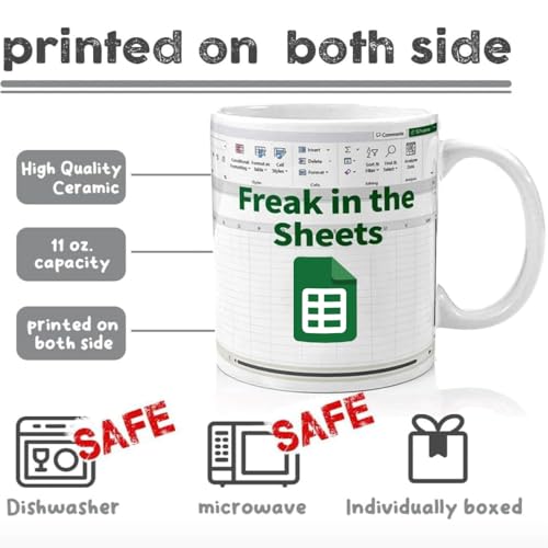 Freak in The Sheets Mug White - Funny Accounting Gift for CFO CPA Boss | MNEDLAD