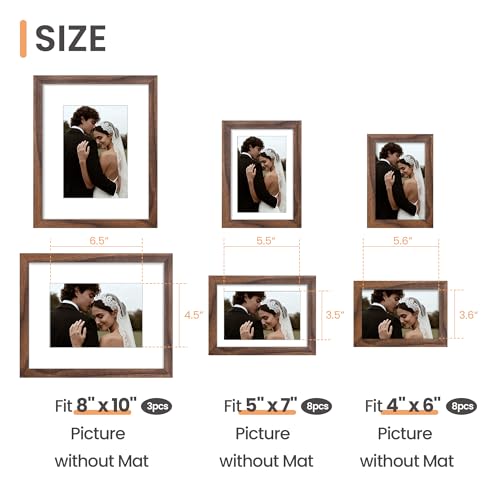 Upsimples 19-Frame Photo Set in Brown - Includes 8x10, 5x7 & 4x6