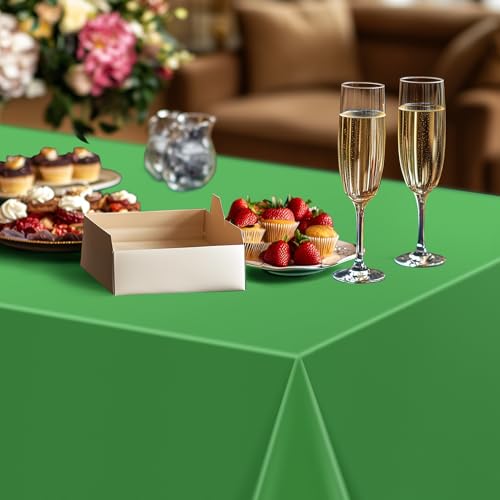 4-Pack Waterproof Disposable Plastic Rectangular Tablecloths, 54 x 72 Inches