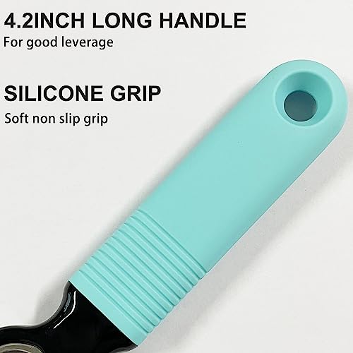 DUNLAGUE 2-in-1 Soda Can & Beer Bottle Opener Set, Pink & Aqua Blue, 2-Pack