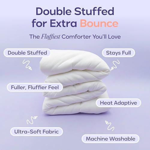Mellow All-Season Down Alternative Comforter - Full/Queen Fluffy Duvet Insert