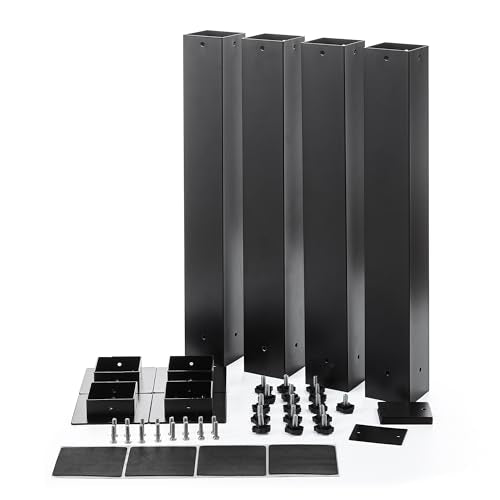 Ultimate Height Black Bed Risers - Carbon Steel for Dorms