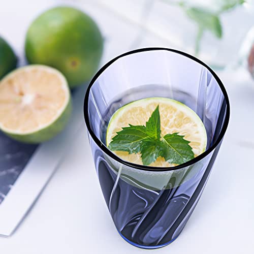 Alaiselit 6-Pack 25oz Unbreakable Plastic Tumblers - BPA-Free Water Glasses for Indoor & Outdoor Use