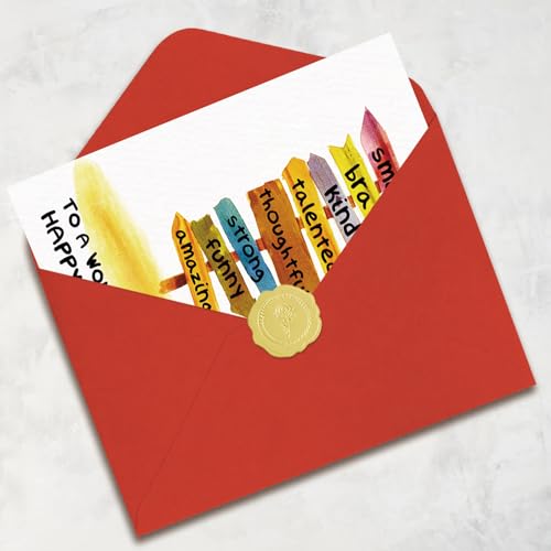 Birthday Greeting Card for Son from Parents with Envelope and Sticker