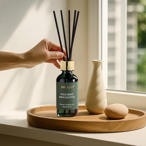 Wild Mint & Eucalyptus Reed Diffuser Set with 8 Sticks - 3.38 fl oz