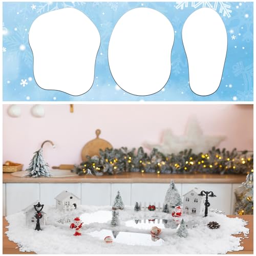 Christmas Village Mirror Lake Accessories - 3 Pack Holiday Ice Pond Decor