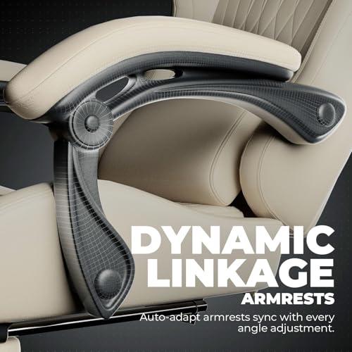 Ergonomic Gaming Chair with Bluetooth Speakers, Footrest, and Reclining