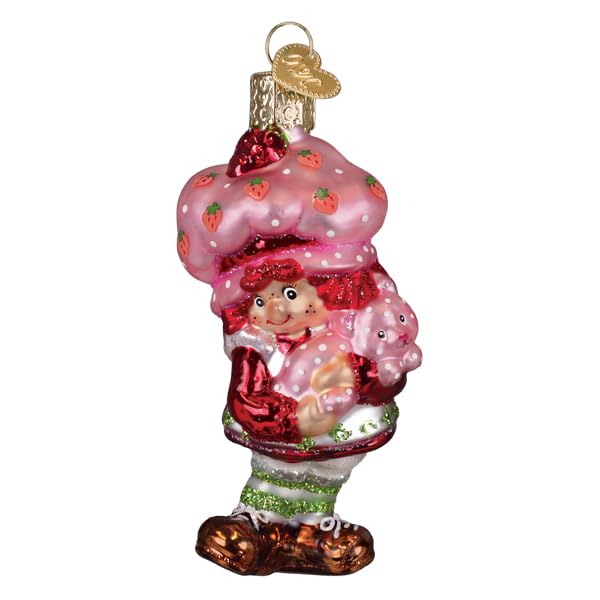 Old World Christmas Strawberry Shortcake Glass Blown Ornament, Hand-Painted Holiday Keepsake