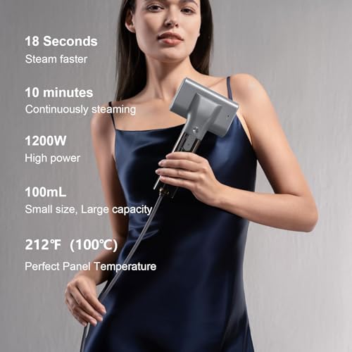 Portable Handheld Garment Steamer for Clothes - 1200W Travel Iron, 15S Heat
