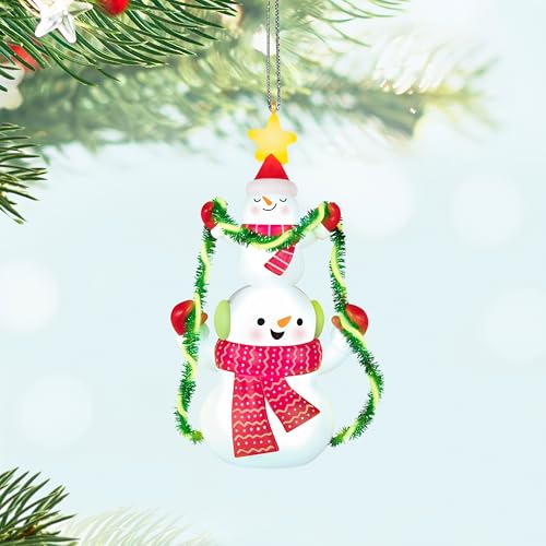 2025 Light It Up! Hallmark Keepsake Christmas Tree Ornament Snowmen with Lights