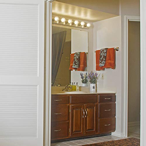 Design House Vanity Lights, 6 Linear Lights, Dimmable, Horizontal or Vertical Use, Uses (6) 60W Bulbs, For Bathroom/Makeup Vanity, Honey Oak, 36.0 in. L x 4.5 in. H x 2.5 in. D, 500223