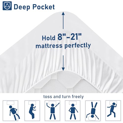 Extra Thick Queen Mattress Topper with Cooling Plush Pillowtop