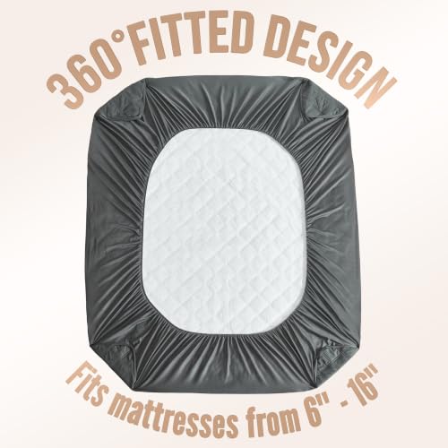 Waterproof Queen Mattress Protector with Deep Pocket - Soft & Breathable