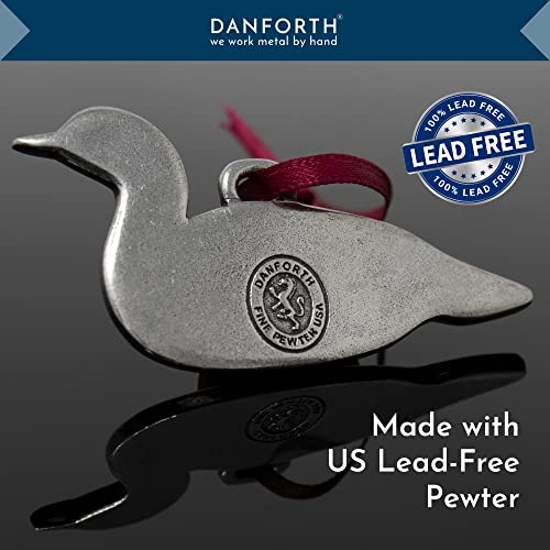 Danforth Black Loon Bird Ornament - Handcrafted Pewter Wildlife Decor, Made in USA
